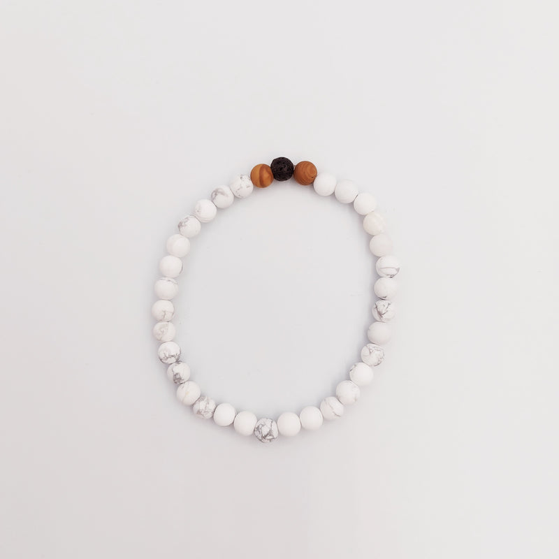 Bracelet HOWLITE blanche (Homme)